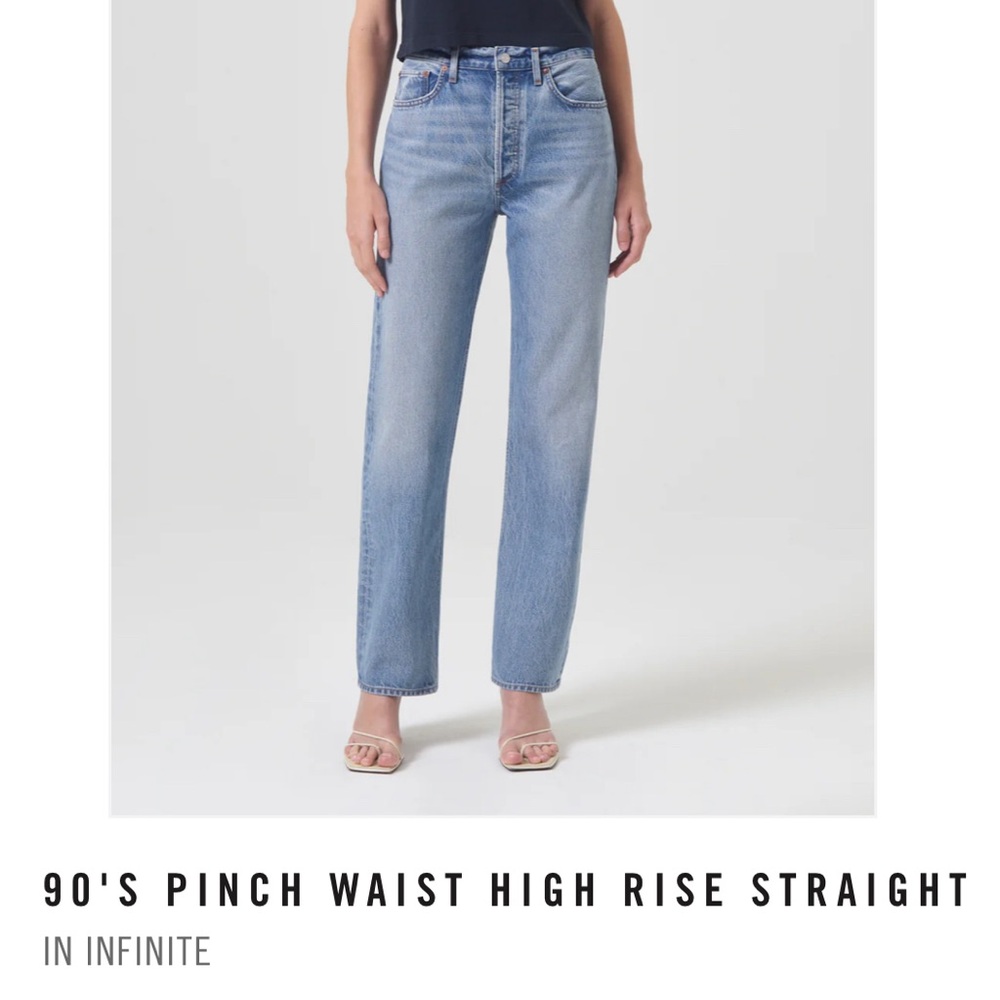 Agolde 90’s pinch waist high rise straight jeans in infinite size 30 NWT